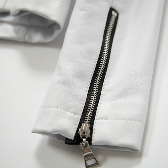 White Cross-Zip Guess Jacket XS - Picture 6 of 7